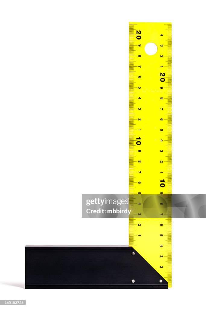 Square Measuring Tool Isolated On White Clipping Path High-Res Stock ...