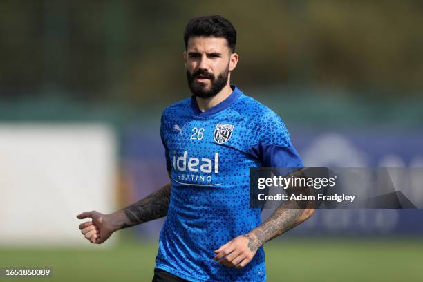 New signing Pipa of West Bromwich Albion at West Bromwich Albion Training Ground on September 7, 2023 in Walsall, England.