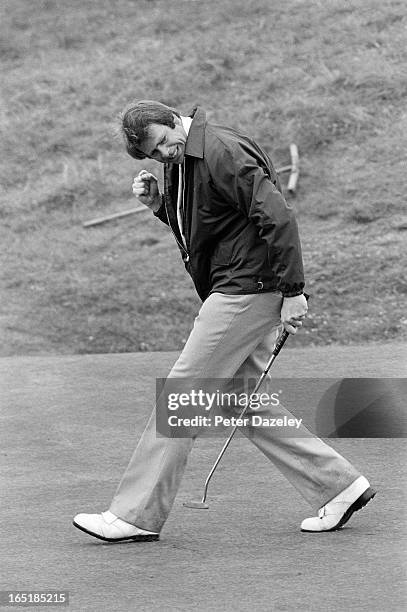 Geoff Godwin of Engalnd during the final day of the 1979 Walker Cup Matches at the Honourable Company of Edinburgh Golfers, Muirfield on May 31, 1979...