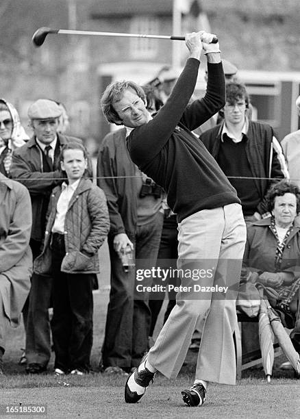 Ian Carslaw of Scotland during the final day of the 1979 Walker Cup Matches at the Honourable Company of Edinburgh Golfers, Muirfield on May 31, 1979...