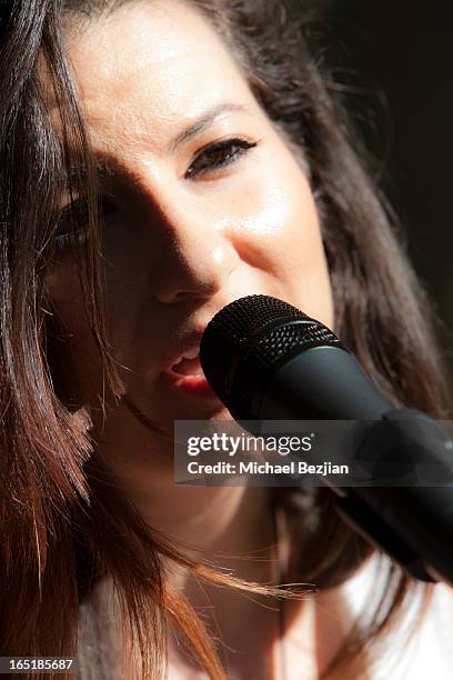 Singer Danni Rosner performs at Posing Heroes, "A Dog Day Afternoon" Benefiting A Wish For Animals on March 30, 2013 in Los Angeles, California.