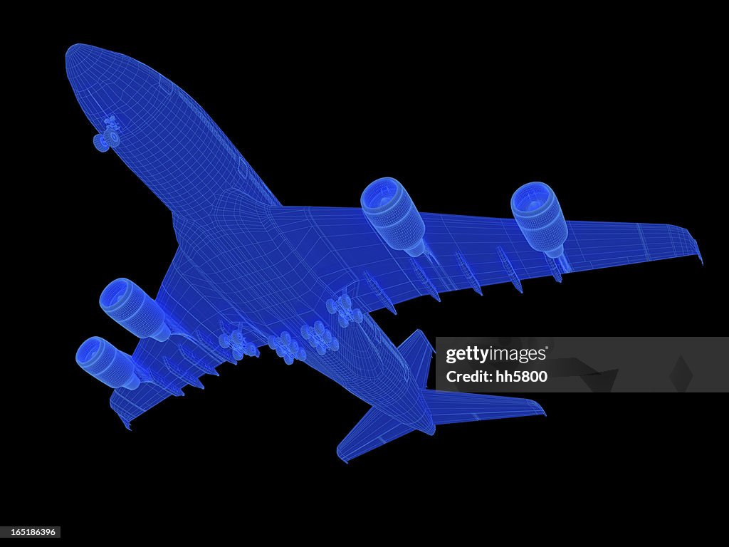 Esquisse 3D avion A380