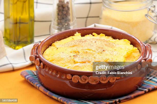 mess of polenta - polenta fotografías e imágenes de stock