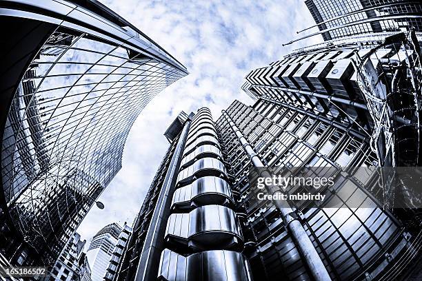 lloyd's building in city of london - lloyds of london stock pictures, royalty-free photos & images