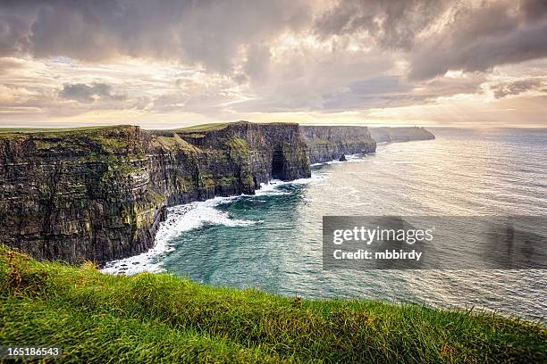 cliffs of moher, ireland - ireland coastline stock pictures, royalty-free photos & images