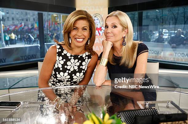Hoda Kotb and Kathie Lee Gifford appear on NBC News' "Today" show on April 1, 2013 --