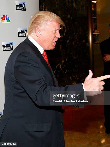 Businessman Donald Trump attends the "All-Star Celebrity Apprentice" Red Carpet Event at Trump Tower on April 1, 2013 in New York City.