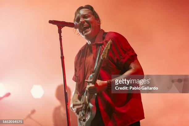 Singer Win Butler from Arcade Fire performs at Cala Mijas Fest on August 31, 2023 in Mijas, Spain.