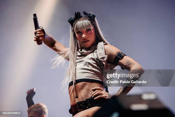 Singer Pabllo Vittar performs at Cala Mijas Fest on August 31, 2023 in Mijas, Spain.