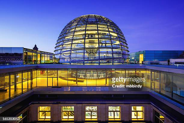 reichstag dome in berlin - cupola stock pictures, royalty-free photos & images