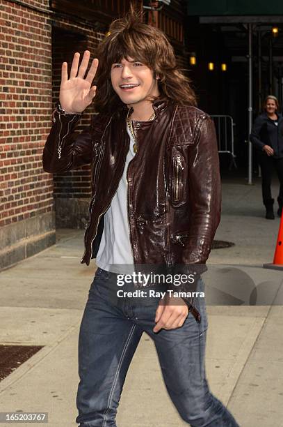 Musician Reid Perry of The Band Perry enters the "Late Show With David Letterman" taping at the Ed Sullivan Theater on April 1, 2013 in New York City.