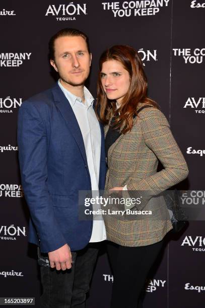 Artist Scott Campbell and Lake Bell attend "The Company You Keep" New York Premiere at The Museum of Modern Art on April 1, 2013 in New York City.
