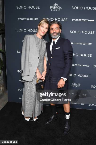 Elvira Lind and Oscar Isaac at The Soho House Awards held at Dumbo House on September 7, 2023 in Brooklyn, New York.