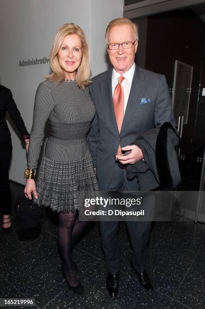 Chuck Scarborough and wife Anne Ford attend "The Company You Keep" New York Premiere at The Museum of Modern Art on April 1, 2013 in New York City.