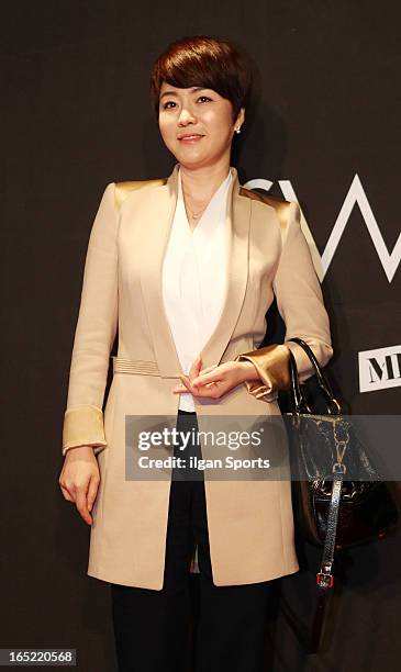 Kim Jung-Nan attends the 'drww.' launch & beauty talk concret at Conrad Hotel on March 28, 2013 in Seoul, South Korea.