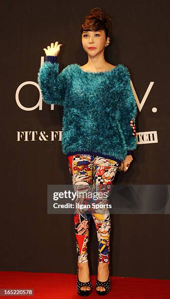 Harisu attends the 'drww.' launch & beauty talk concret at Conrad Hotel on March 28, 2013 in Seoul, South Korea.