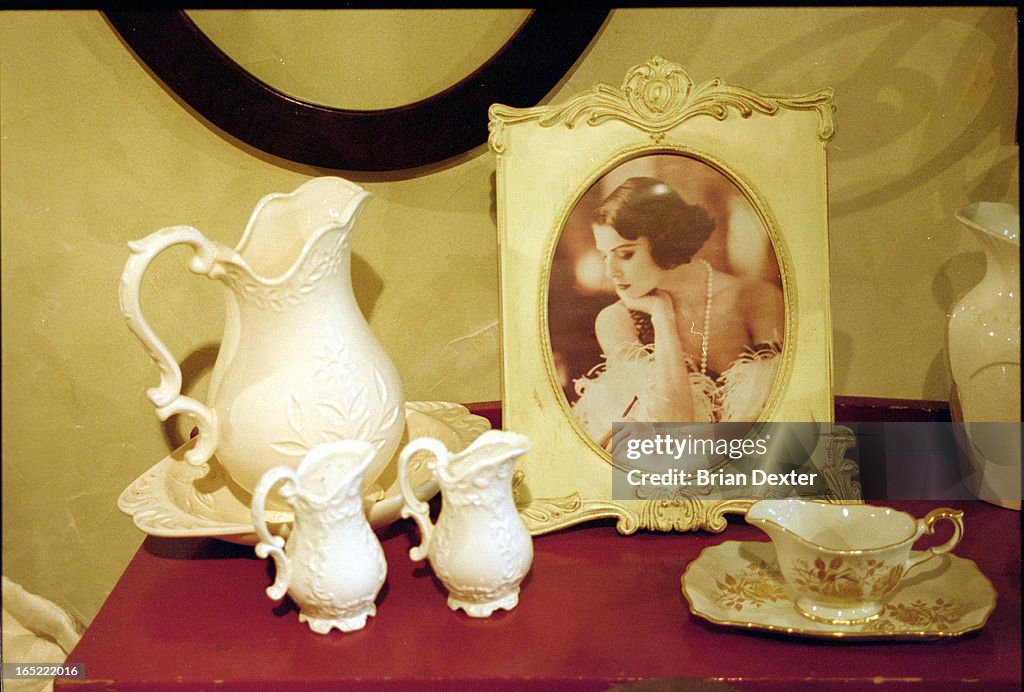 1. Pix of couple outside their Koben Wrentree Interiors store with some items they sell. 2. In upsta