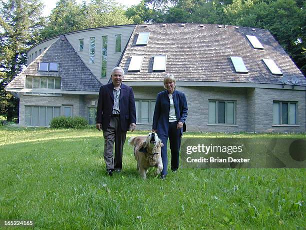 Brian Beatty, a consulting engineer and hydrogeologist and Margaret Black who is King Township mayor inside and outside their home in King Township....