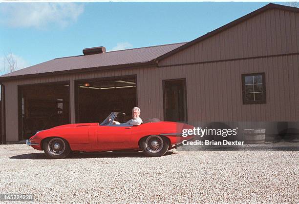 Arnold Roper with his huge garage, cars, stock car racing trophies,boys room and chiropractic office at 8412, Eramosa-Garafraxa Town Line, in...