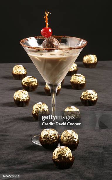 Ro-licious Cocktail featuring Nutella and Ferrero Rocher.