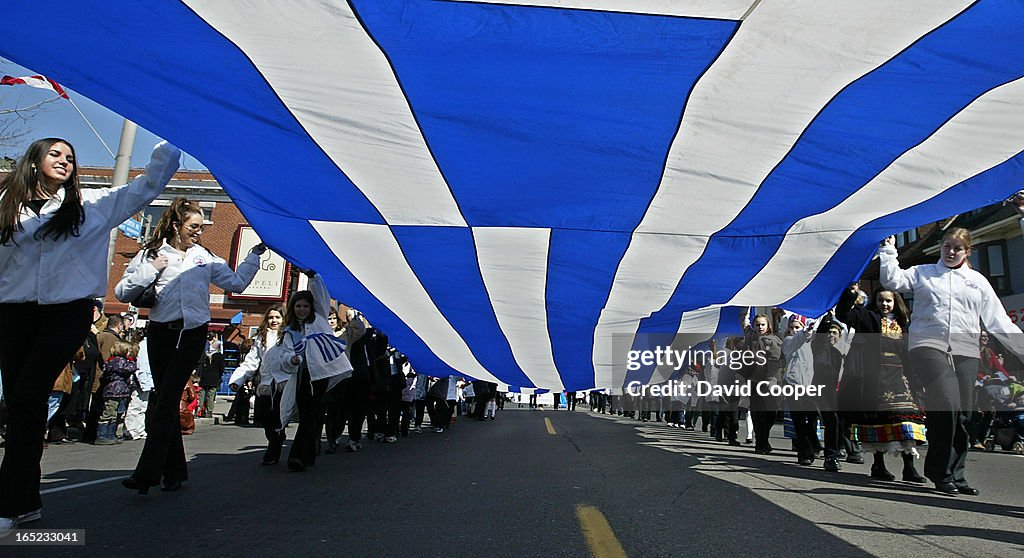 Sunday held their annual parade along the Danforth to celebrate their National Independence Day (Mar