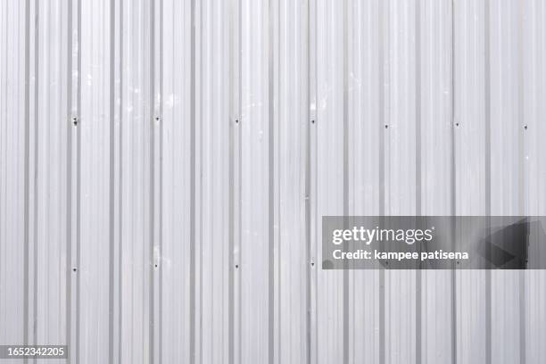industrial chic: detailed corrugated galvanized metal texture - zinc stock pictures, royalty-free photos & images
