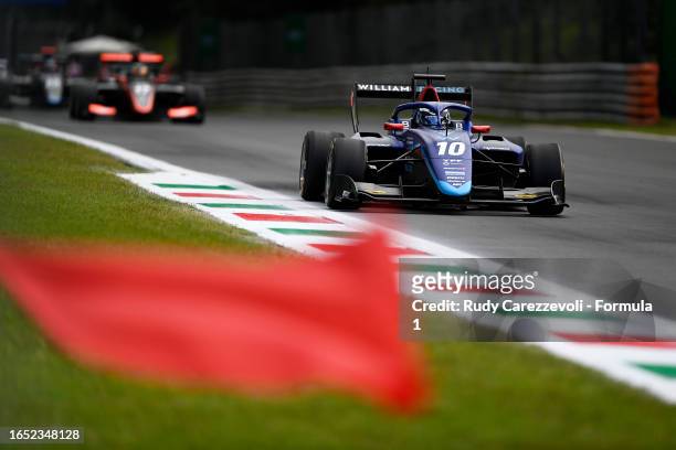 Franco Colapinto of Argentina and MP Motorsport drives on track during practice ahead of Round 10:Monza of the Formula 3 Championship at Autodromo...