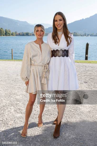Luna Schweiger and Alana Siegel attend the .comTogether Girlbosses event by .comTessa on September 7, 2023 in Tegernsee, Germany.