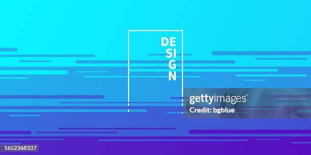 abstract design with horizontal lines and blue gradient - trendy background - sunset time lapse stock illustrations