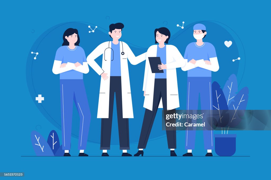 Health Worker Design Healthcare Workers Illustration High-Res Vector Graphic - Getty Images