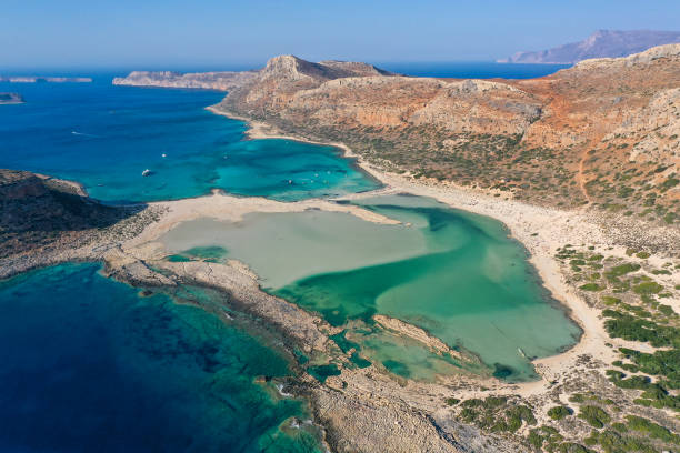GRC: Aerial View Of The Balos Lagoon On The Greek Island Of Crete