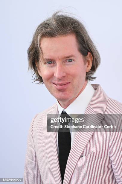 Director Wes Anderson attends a photocall for the movie "The Wonderful Story Of Henry Sugar" at the 80th Venice International Film Festival on...