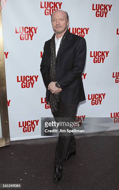Director Paul Haggis attends the "Lucky Guy" Broadway Opening Night - Arrivals & Curtain Call at The Broadhurst Theatre on April 1, 2013 in New York...