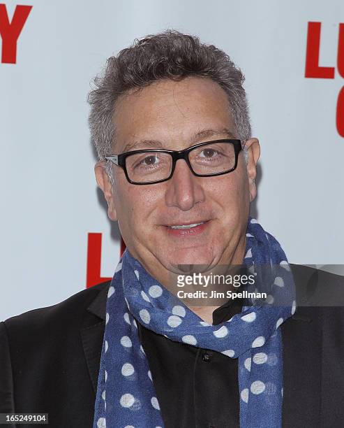 Director/playwright Moises Kaufman attends the "Lucky Guy" Broadway Opening Night - Arrivals & Curtain Call at The Broadhurst Theatre on April 1,...