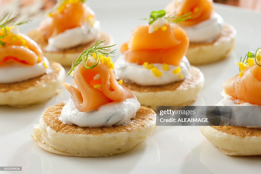 Salmon appetizers