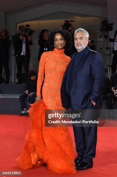 Canadian film producer Virginie Silla and French director, screenwriter and film producer Luc Besson at the 80 Venice International Film Festival...