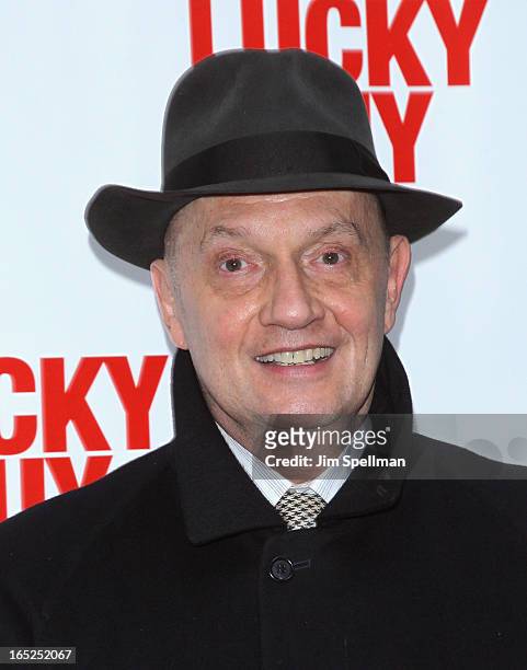Eddie Hayes attends the "Lucky Guy" Broadway Opening Night - Arrivals & Curtain Call at The Broadhurst Theatre on April 1, 2013 in New York City.