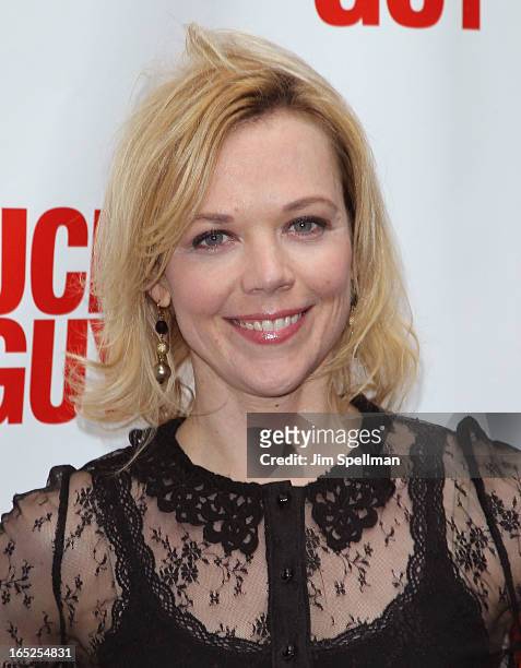 Emily Bergl attends the "Lucky Guy" Broadway Opening Night - Arrivals & Curtain Call at The Broadhurst Theatre on April 1, 2013 in New York City.