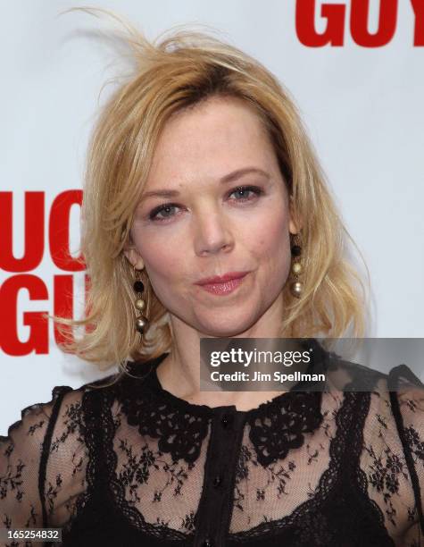 Emily Bergl attends the "Lucky Guy" Broadway Opening Night - Arrivals & Curtain Call at The Broadhurst Theatre on April 1, 2013 in New York City.