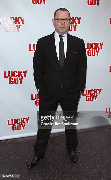 Producer Colin Callender attends the "Lucky Guy" Broadway Opening Night - Arrivals & Curtain Call at The Broadhurst Theatre on April 1, 2013 in New...