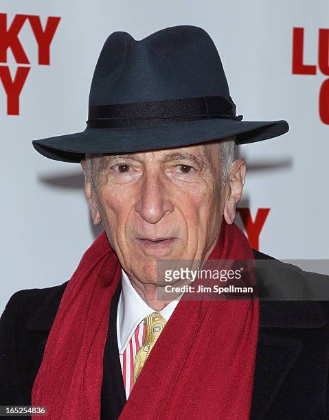 Gay Talese attends the "Lucky Guy" Broadway Opening Night - Arrivals & Curtain Call at The Broadhurst Theatre on April 1, 2013 in New York City.