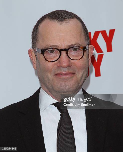 Producer Colin Callender attends the "Lucky Guy" Broadway Opening Night - Arrivals & Curtain Call at The Broadhurst Theatre on April 1, 2013 in New...