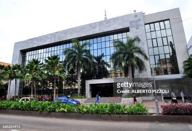 View of the central bank building in Victoria on March 5, 2012. AFP PHOTO / ALBERTO PIZZOLI