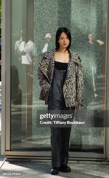 Model Saya during Rakuten Fashion Week TOKYO 2024 S/S on September 01, 2023 in Tokyo, Japan.