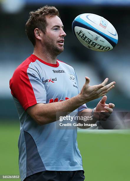 Butch James during a Sharks training session at Kings Park on April 02, 2013 in Durban, South Africa.