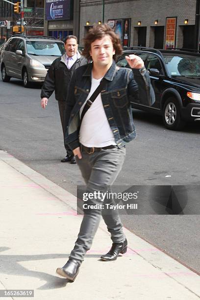 Country musician Neil Perry of The Band Perry arrives at "Late Show with David Letterman" at Ed Sullivan Theater on April 1, 2013 in New York City.