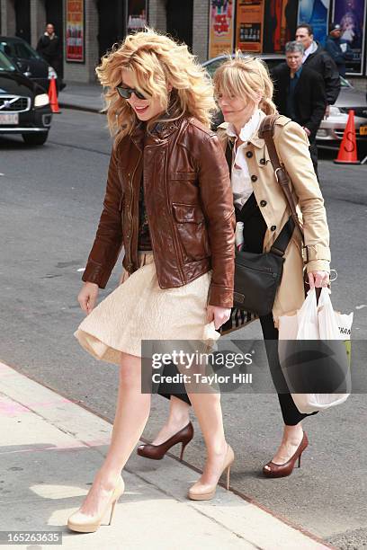 Country musician Kimberly Perry arrives at "Late Show with David Letterman" at Ed Sullivan Theater on April 1, 2013 in New York City.