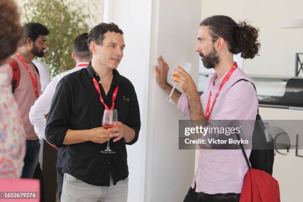 Kriston Rucker and Gabriele Capolino attend the Gotham Luncheon Honoring The Filmmakers Of The 11th Edition Of Biennale College Cinema at La Pagoda...