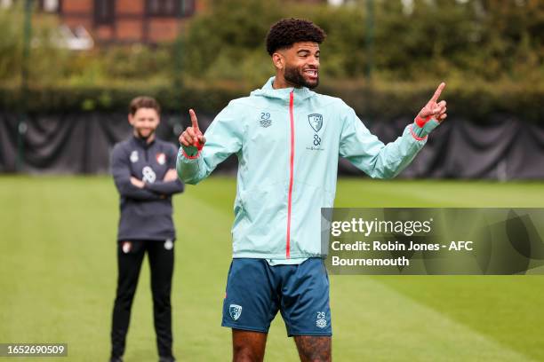 Philip Billing of Bournemouth during a training session at Vitality Stadium on September 01, 2023 in Bournemouth, England.