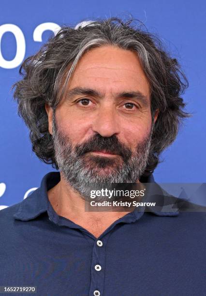 Saverio Costanzo attends a photocall for the movie "Finalmente L'Alba" at the 80th Venice International Film Festival on September 01, 2023 in...